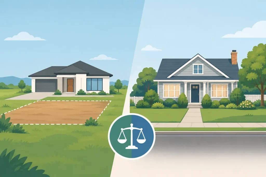 House and Land Versus an Established Home